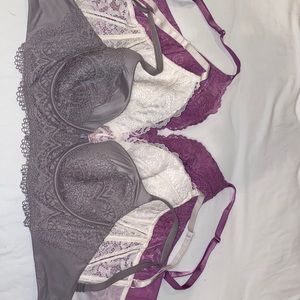 EUC Lot of 3 32DD Victoria’s Secret Demi-Bustiers